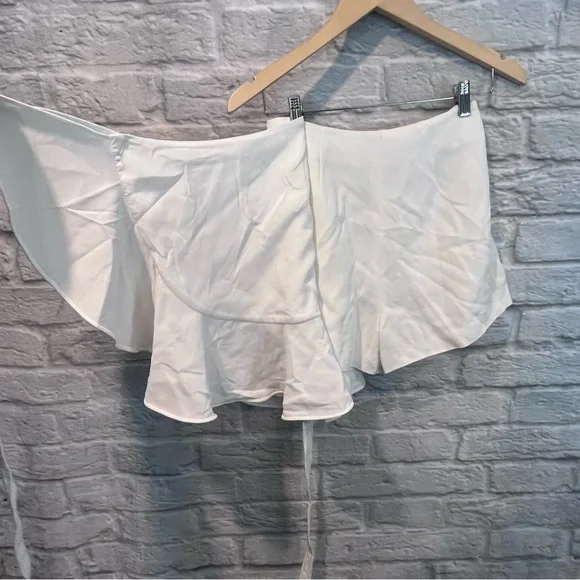 Cinq a Sept Luella Women’s 0 White Ruffle Wrap Skort Skirt